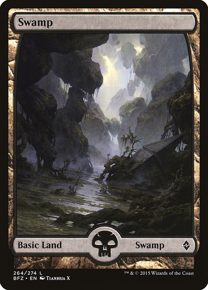 Swamp (264) - Full Art (264) (BFZ)