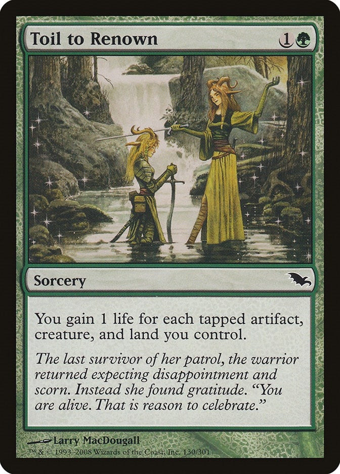 Toil to Renown (130) (SHM)