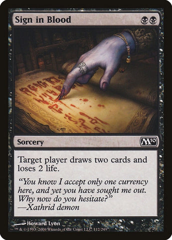 Sign in Blood (112) (M10)