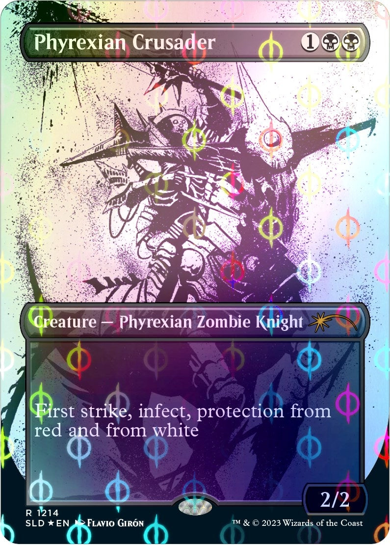 Phyrexian Crusader (Borderless Ichor Step-and-Compleat Foil) [Secret Lair Drop Series]