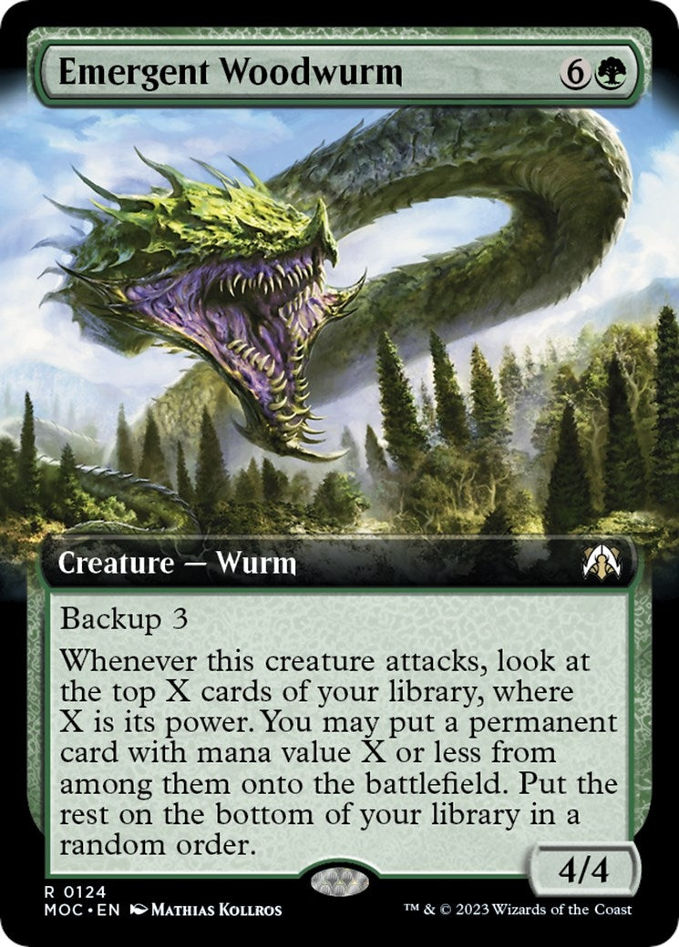 Emergent Woodwurm (Extended Art) [March of the Machine Commander]