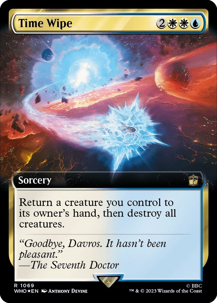 Time Wipe (Extended Art) (Surge Foil) (1069) (WHO)