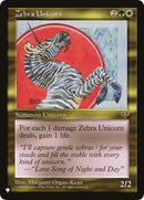 Zebra Unicorn (LIST)