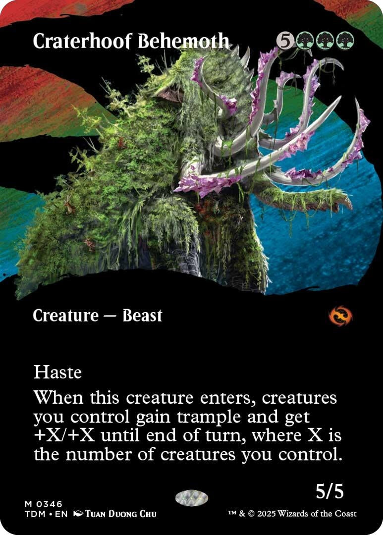 Craterhoof Behemoth (Borderless) [Tarkir: Dragonstorm]