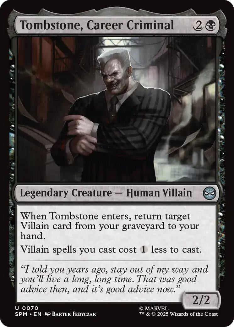 Tombstone, Career Criminal (70) (SPM)