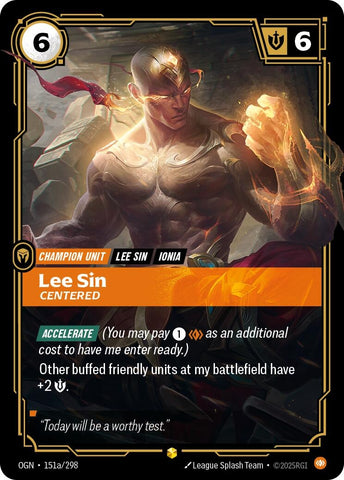 Lee Sin, Centered (Alternate Art) (151a/298) (OGN)