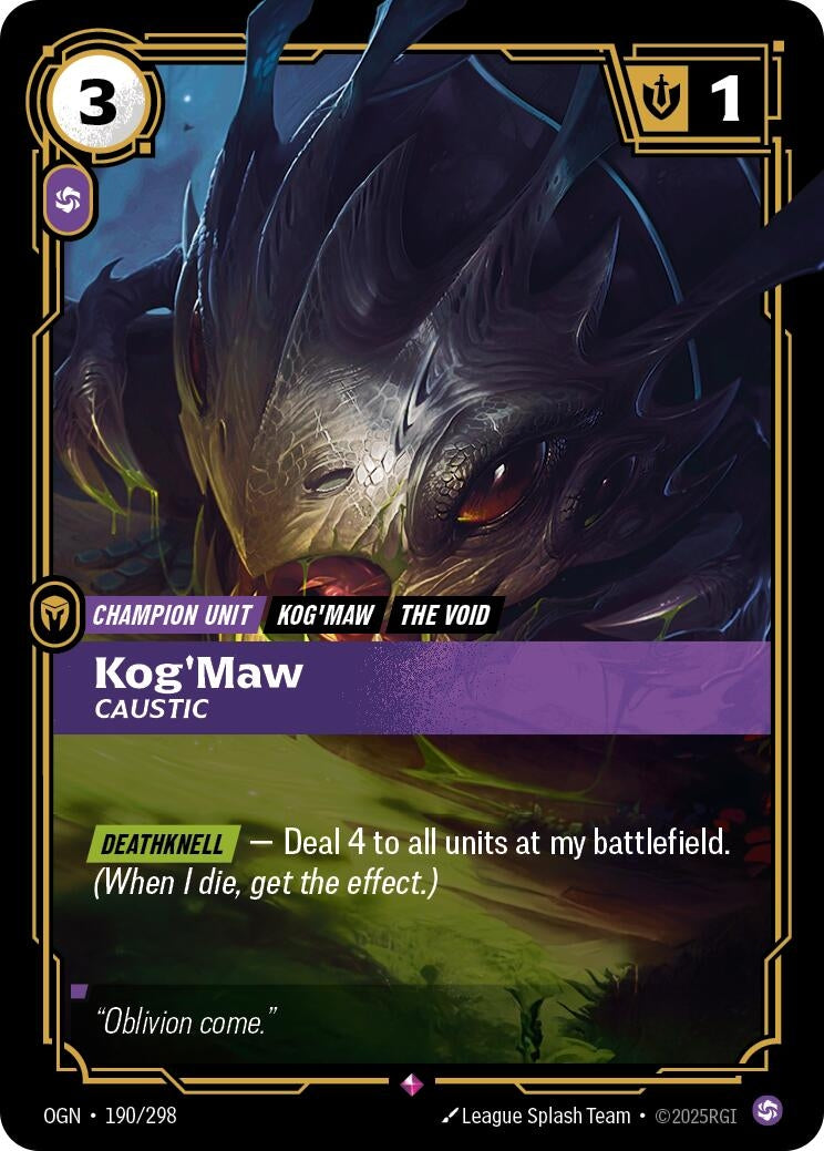 Kog'Maw, Caustic (190/298) (OGN)