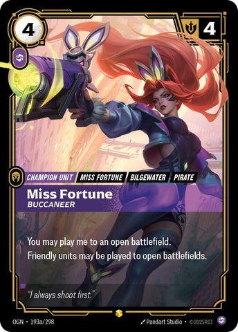 Miss Fortune, Buccaneer (Alternate Art) (193a/298) (OGN)