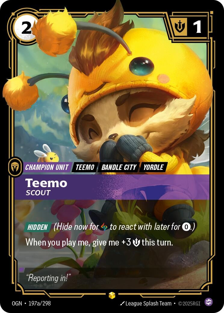 Teemo, Scout (Alternate Art) (197a/298) (OGN)