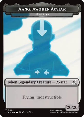 Aang, Awoken Avatar - Marit Lage // Treasure Double-Sided Token (1 // 22) (TLE)