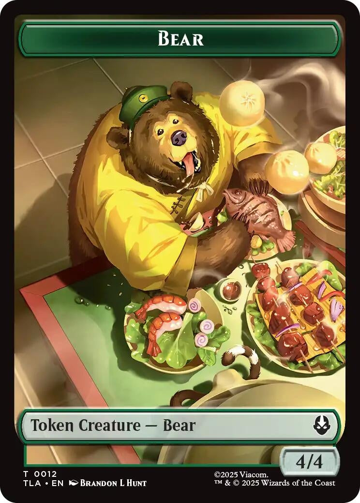Bear // Food (0020) Double-Sided Token (12 // 20) (TLA)