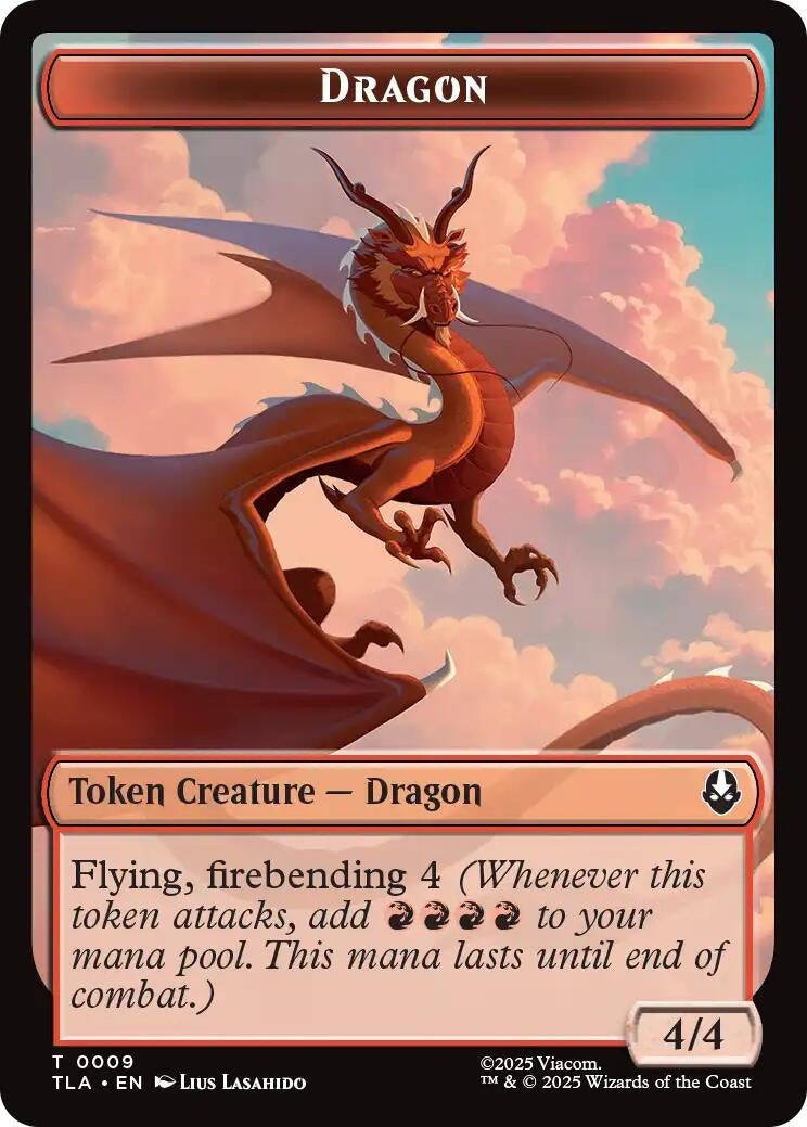Dragon // Food (0019) Double-Sided Token (9 // 19) (TLA)