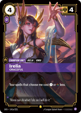 Irelia, Graceful (Alternate Art) (141a/221) (SFD)