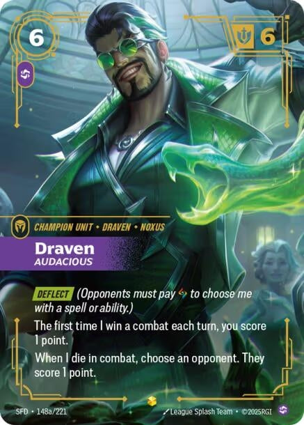 Draven, Audacious (Alternate Art) (148a/221) (SFD)