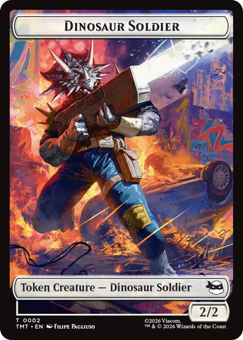 Dinosaur Soldier // Copy Double-Sided Token (2 // 1) (TMT)