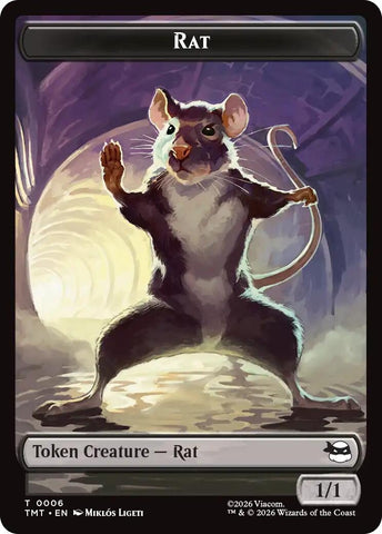 Rat // Copy Double-Sided Token (6 // 1) (TMT)