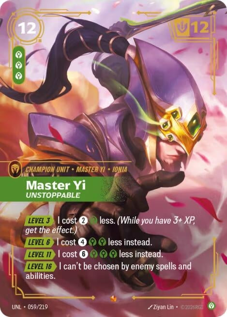 Master Yi, Unstoppable (059/219) (UNL)