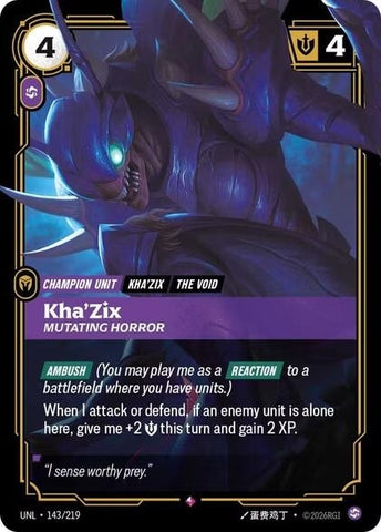 Kha'Zix, Mutating Horror (143/219) (UNL)