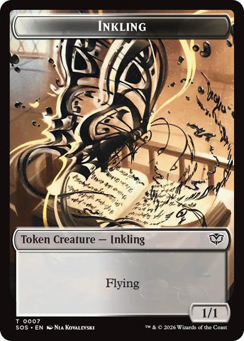Inkling (0007) // Spirit (0011) Double-Sided Token (7 // 11) (SOS)