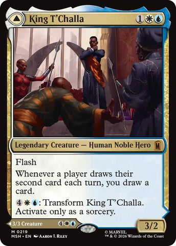 Image for King T'Challa (219) (MSH) - Magic: The Gathering
