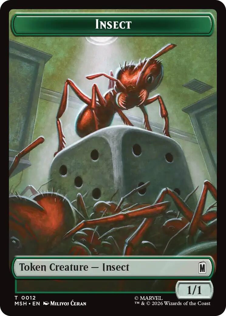 Insect // Clue Double-Sided Token (12 // 17) (MSH)