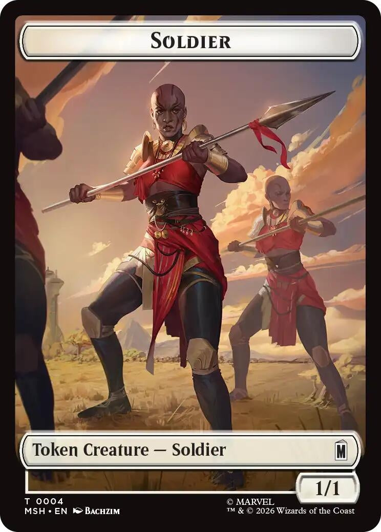 Soldier // Clue Double-Sided Token (4 // 17) (MSH)