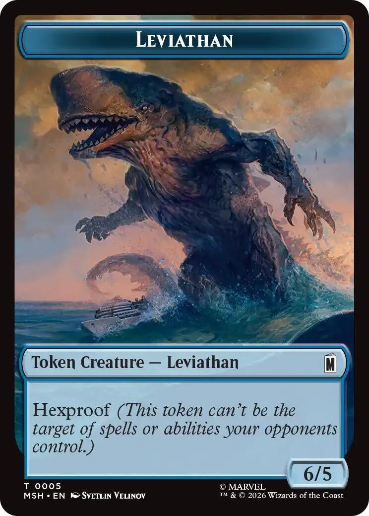 Leviathan // Food Double-Sided Token (5 // 19) (MSH)