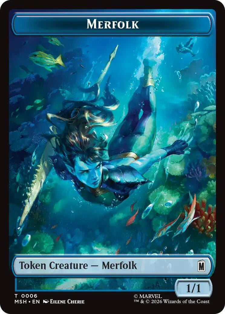 Merfolk // Doombot Double-Sided Token (6 // 18) (MSH)