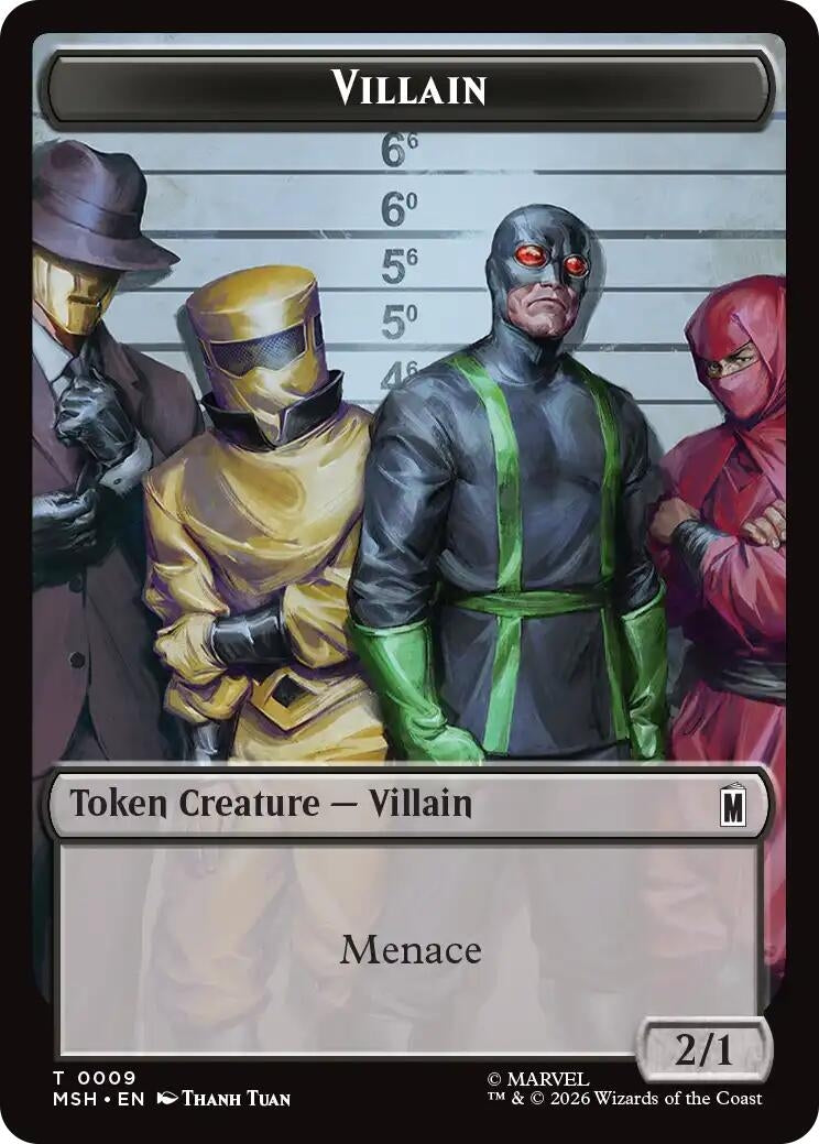 Villain // Soldier Double-Sided Token (9 // 3) (MSH)