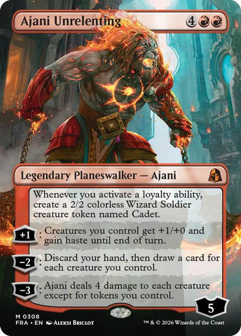 Image for Ajani Unrelenting (Borderless) (308) (FRA) - Magic: The Gathering