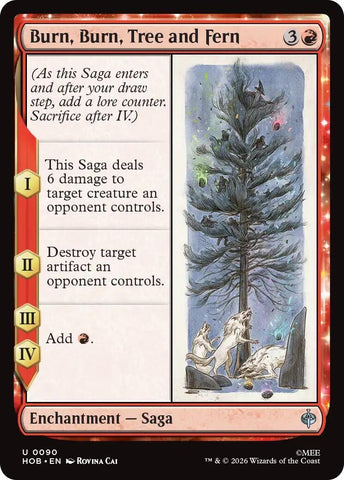Image for Burn, Burn, Tree and Fern (90) (HOB) - Magic: The Gathering