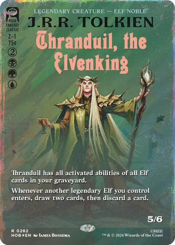 Image for Thranduil, the Elvenking (Borderless) (Surge Foil) (282) (HOB) - Magic: The Gathering