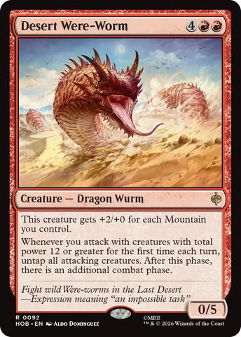 Image for Desert Were-Worm (92) (HOB) - Magic: The Gathering