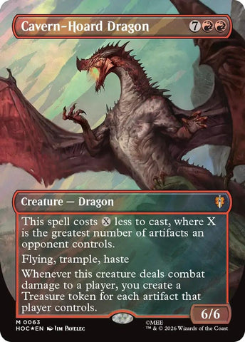 Image for Cavern-Hoard Dragon (Borderless) (Surge Foil) (63) (HOC) - Magic: The Gathering