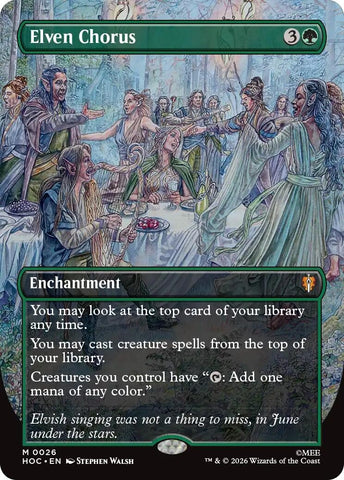Image for Elven Chorus (Borderless) (26) (HOC) - Magic: The Gathering