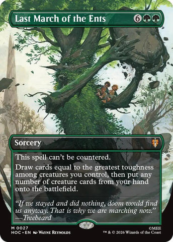 Image for Last March of the Ents (Borderless) (27) (HOC) - Magic: The Gathering