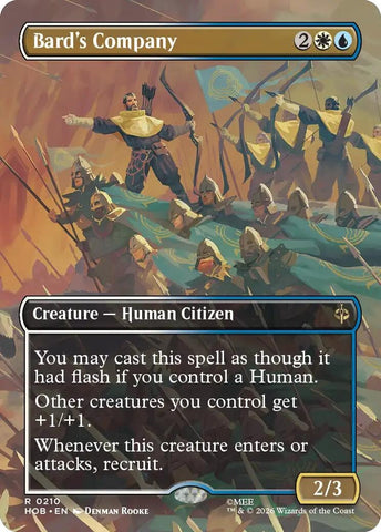 Image for Bard's Company (Borderless) (210) (HOB) - Magic: The Gathering
