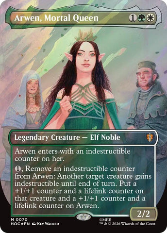 Image for Arwen, Mortal Queen (Borderless) (Surge Foil) (70) (HOC) - Magic: The Gathering