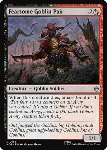 Image for Fearsome Goblin Pair (156) (HOB) - Magic: The Gathering