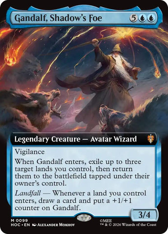 Image for Gandalf, Shadow's Foe (Extended Art) (99) (HOC) - Magic: The Gathering