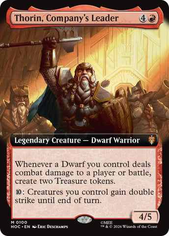 Image for Thorin, Company's Leader (Extended Art) (100) (HOC) - Magic: The Gathering