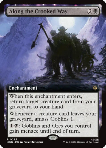 Image for Along the Crooked Way (Extended Art) (295) (HOB) - Magic: The Gathering