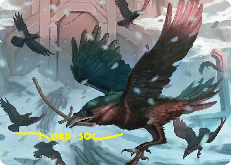 Image for Ravenhill Flock Art Card (Gold-Stamped Signature) (11) (ASHOB) - Magic: The Gathering