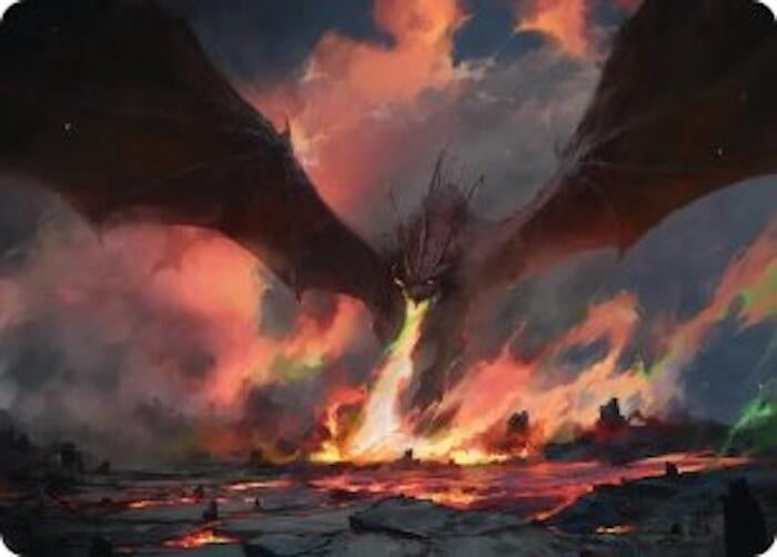 Image for Smaug, the Great Calamity Art Card (17) (ASHOB) - Magic: The Gathering