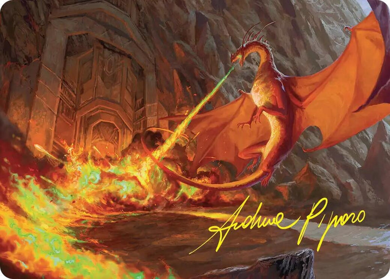 Image for Smaug's Fury Art Card (Gold-Stamped Signature) (18) (ASHOB) - Magic: The Gathering