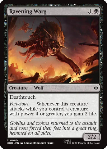 Image for Ravening Warg (80) (HOB) - Magic: The Gathering