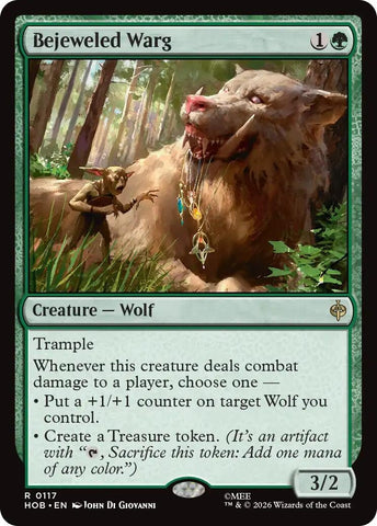 Image for Bejeweled Warg (117) (HOB) - Magic: The Gathering