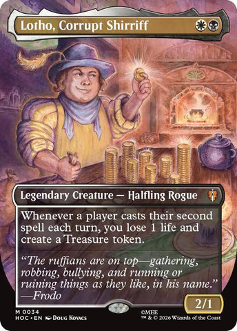 Image for Lotho, Corrupt Shirriff (Borderless) (34) (HOC) - Magic: The Gathering