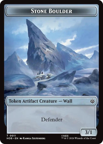 Image for Stone Boulder // Dragon Double-Sided Token (11 // 5) (HOB) - Magic: The Gathering
