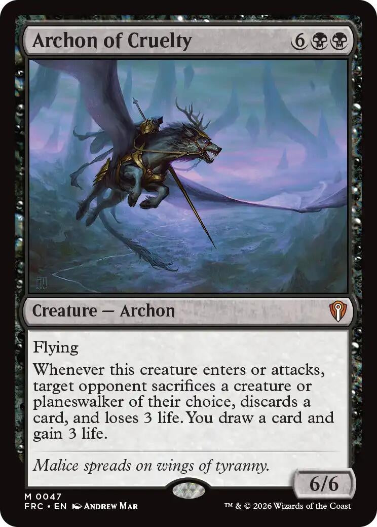 Image for Archon of Cruelty (47) (FRC) - Magic: The Gathering